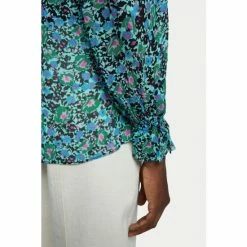 Jigsaw Blue Vintage Poppy Crinkle Top -Jigsaw store unnamed file 977