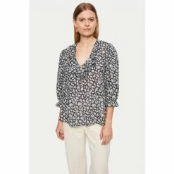 Jigsaw Blue Cottage Ditsy Ruffle Top