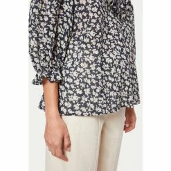 Jigsaw Blue Cottage Ditsy Ruffle Top -Jigsaw store unnamed file 983