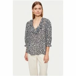 Jigsaw Blue Cottage Ditsy Ruffle Top -Jigsaw store unnamed file 984